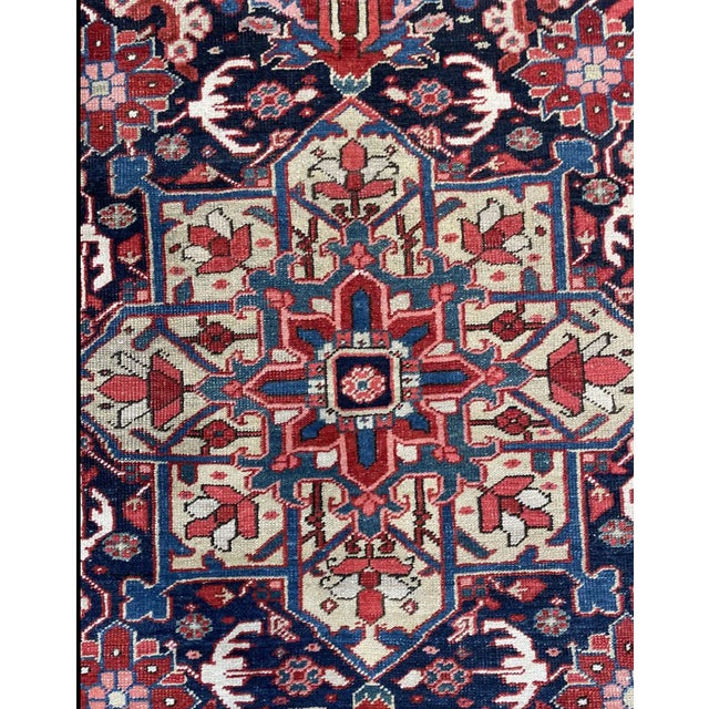 Collector's Piece Tribal Masterpiece Antique Persian Serapi Heriz Dream Rug 9.6 x 12.7 For Sale - Image 4 of 8