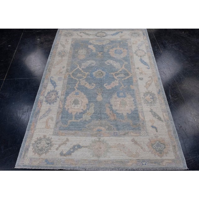 Turkish Oushak Rug 4'2" x 6'1" #16465 Explore a curated collection of hallway runners, wool rugs, and handmade...