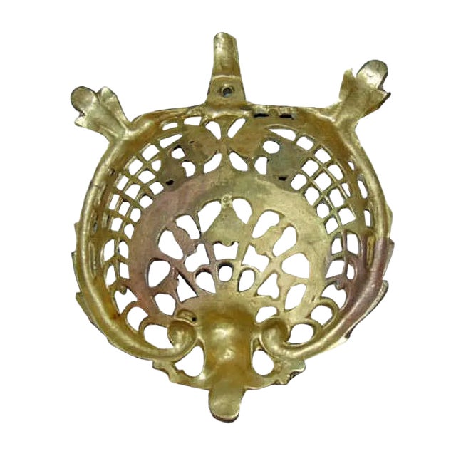 Art Nouveau Brass Fruit Bowl For Sale