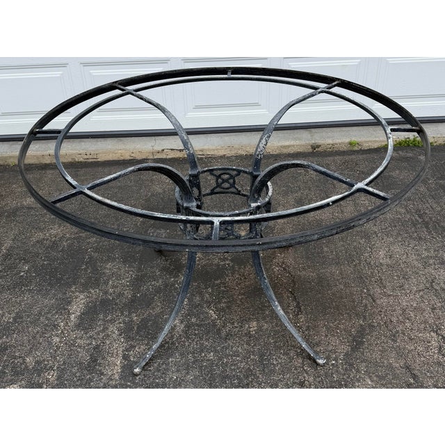 Vintage Woodard Delphi Outdoor 4 Cast Aluminum Chairs For Sale In Chicago - Image 6 of 12