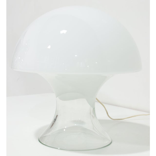The Cumulus Lamp by Vistosi was designed in the 1960s by Enrico Capuzzo. White opal and clear crystal hand blown Murano...