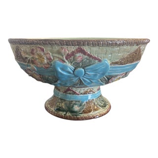 Late 19th Century Fielding Majolica Compote For Sale