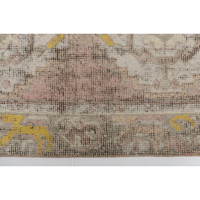 Mid 20th Century Oushak Anatolian Decorative Hallway Runner For Sale - Image 6 of 10