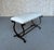 Gilt Spanish Iron Bench With Lyre-Shaped Base For Sale - Image 4 of 12