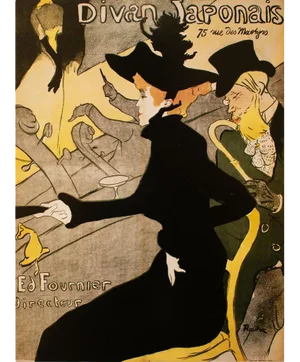 1992 After Henri De Toulouse-Lautrec "Au Divian Japonais", First German Edition Poster