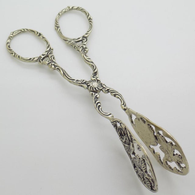 Vintage Italian Handmade Genuine Silver Decorative Sugar Cube Tonges with Rose Flower Motif, 1970s For Sale - Image 13 of 13