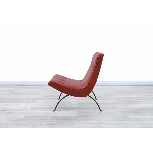 Mid-Century Leather and Iron "Scoop" Lounge Chairs by Milo Baughman, 1950s For Sale - Image 9 of 13