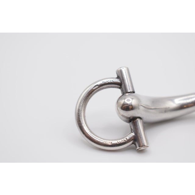 Late 20th Century Late 20th Century Silver Gucci Horse Bit Bracelet For Sale - Image 5 of 9