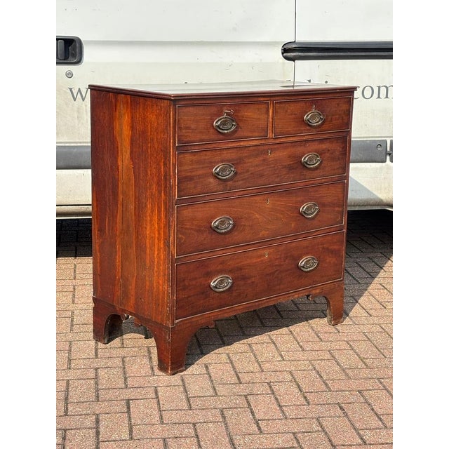 Brown Georgian Mahogany Chest of Drawers For Sale - Image 8 of 14