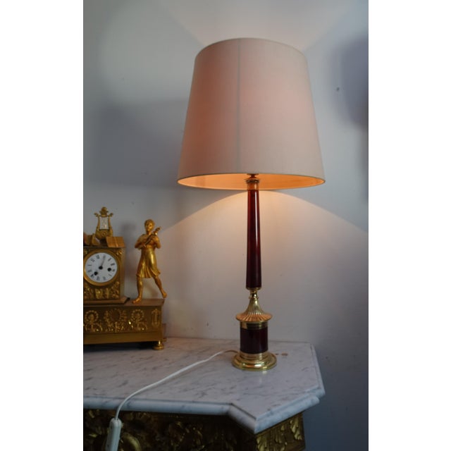 Traditional Empire Neoclassical Bronze and Bakelite Table Lamp, 1970s For Sale - Image 3 of 18