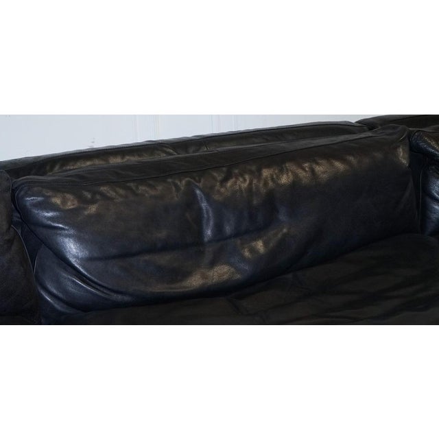 Zenna Sectional Grey Leather Sofa with Feather Filled Cushion from Timothy Oulton For Sale - Image 12 of 18