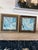 Glass Signed Tim Dunham 2001 Fantasy Reverse Glass Painting-Mating Swans For Sale - Image 7 of 7