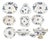18th Century Blue and White Porcelain Serving Tureen and Platters, Vienna, Austria, Set of 10 For Sale