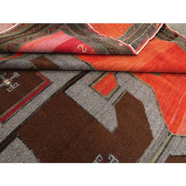 Galerie Shabab Collection Tribal Mid-20th Century Handmade Turkish Anatolian Square Room Size Carpet For Sale - Image 10 of 10
