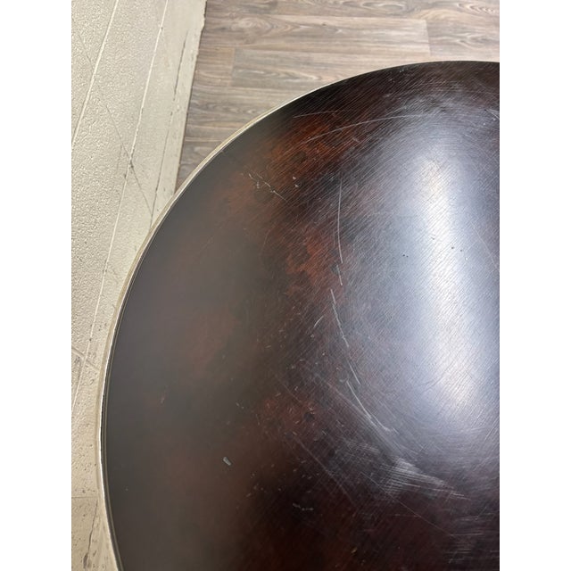 Brown Vintage Milling Road by Baker Furniture Round Accent Table For Sale - Image 8 of 14