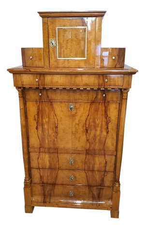Biedermeier Secretaire in Apple Wood, 1820