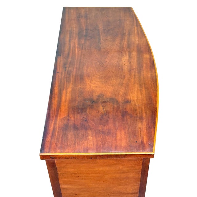 Brown Small Georgian Mahogany Bowfront Sideboard, 1780s For Sale - Image 8 of 10