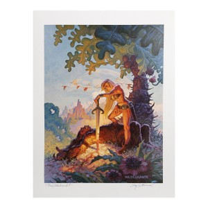 Female Warrior, Lithograph Signed by Tim and Greg Hildebrandt