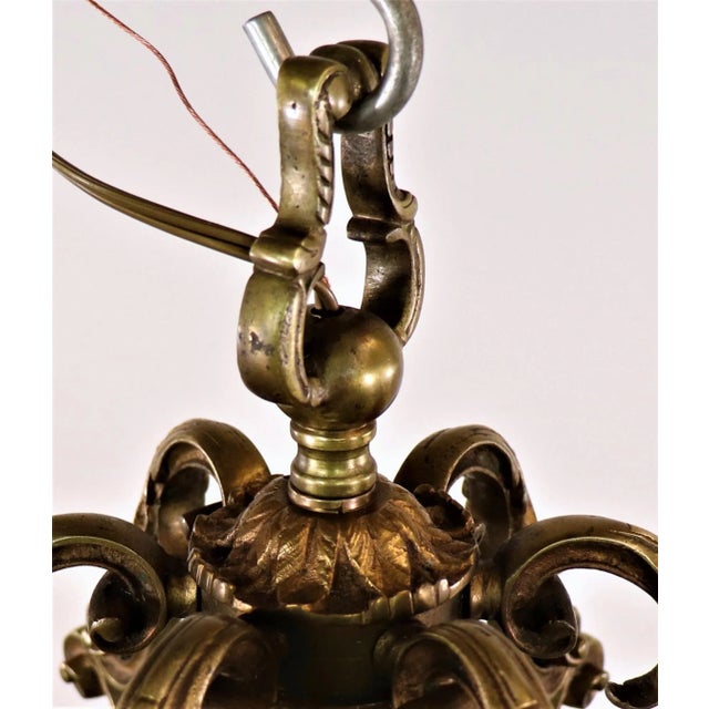 Circa 1800 French Louis XIV Bronze Lantern With Cut Glass Panels For Sale - Image 10 of 13