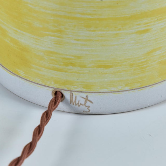 1950s Gordon and Jane Martz Large Scale Two-Tone Ceramic Table Lamp For Sale - Image 13 of 13