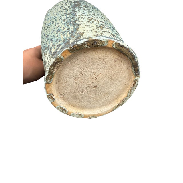 Gray Art Nouveau Stoneware Vase, 1930 For Sale - Image 8 of 10