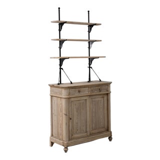 19th Century French Pine Display Cabinet For Sale