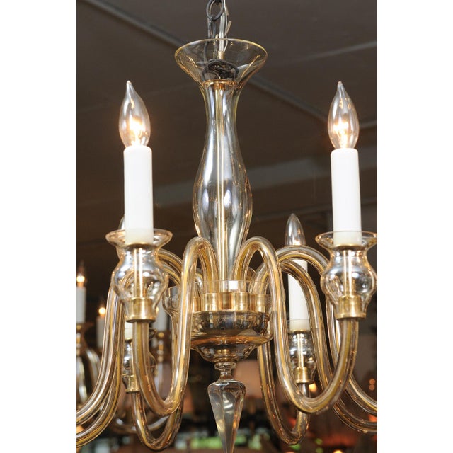 1960s Scintillating 8-Light Venetian Glass Chandelier For Sale - Image 9 of 12