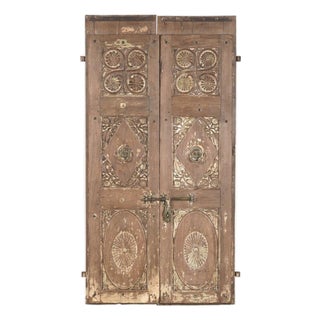 Antique Anglo-Indian Teakwood Door For Sale