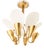 Scandinavian Ceiling Lamp in Opaline Glass and Brass by Carl Fagerlund, 1950s For Sale