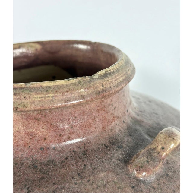 Ceramic Large 19th Century Antique Chinese Martaban Storage Jar - "Frogskin" Ash Glaze Stoneware For Sale - Image 7 of 16