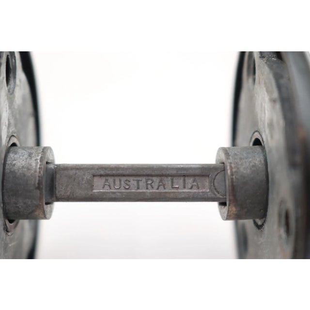 Vintage Beaded Cork Black Brass Passage Door Knob Set For Sale - Image 6 of 6