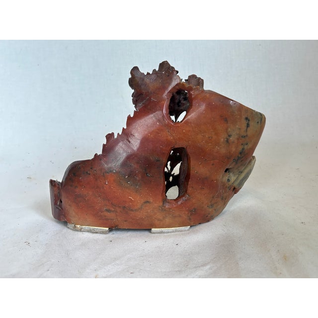 Mid 20th Century Carved Soapstone Vase For Sale In Chicago - Image 6 of 7