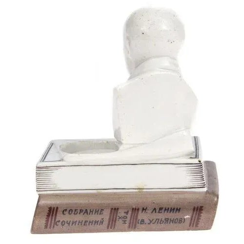 Porcelain Agitation Tin with Lenin`s Brassiere Less Political Chatter For Sale - Image 3 of 6