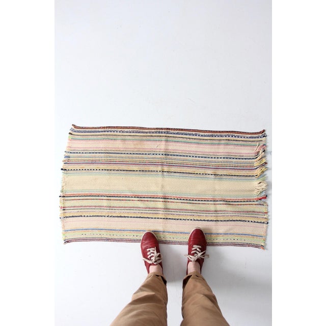 Vintage Pastel Rag Rug For Sale - Image 6 of 10