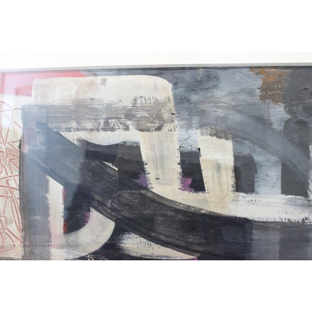 Red Brush Painting by Kumi Sugai For Sale - Image 8 of 13