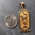 Egyptian Heiroglyphics Tablet 18K Yellow Gold Charm Pendant, 1950s For Sale - Image 10 of 11