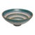 Large Teal and Gilt Ceramic "Seta" Pedestal Bowl by Aldo Londi for Bitossi Italy For Sale