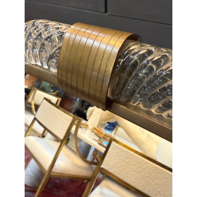 Murano 1960s Murano Glass and Brass Table Mirror For Sale - Image 4 of 7