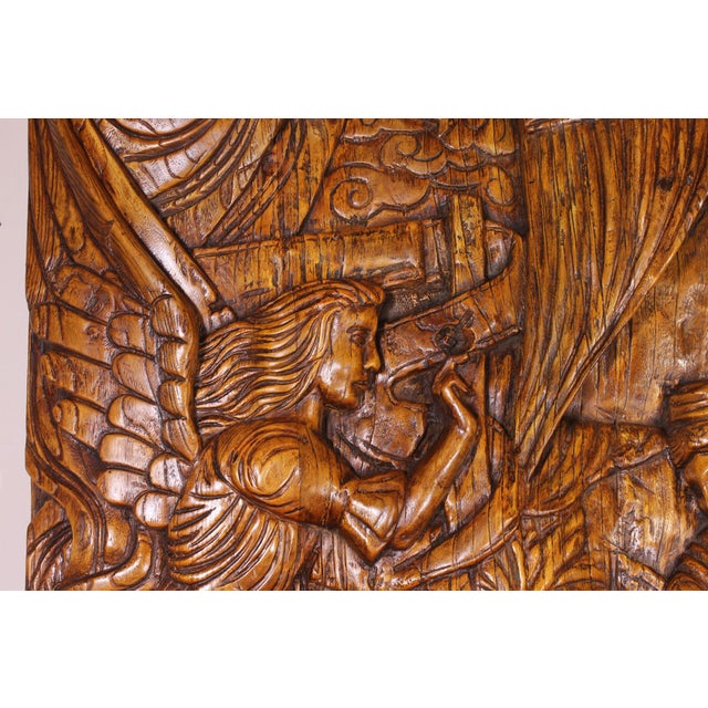 Antique Portuguese Annunciation Altarpiece, 1600s For Sale - Image 5 of 9