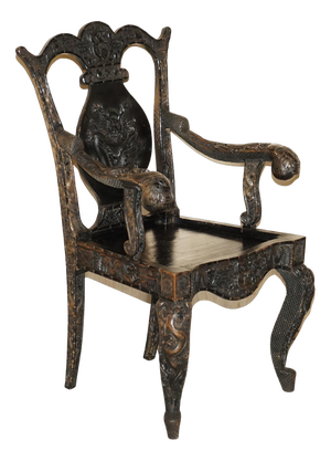 Antique Chinese Dragon Carver Armchair, 1880s
