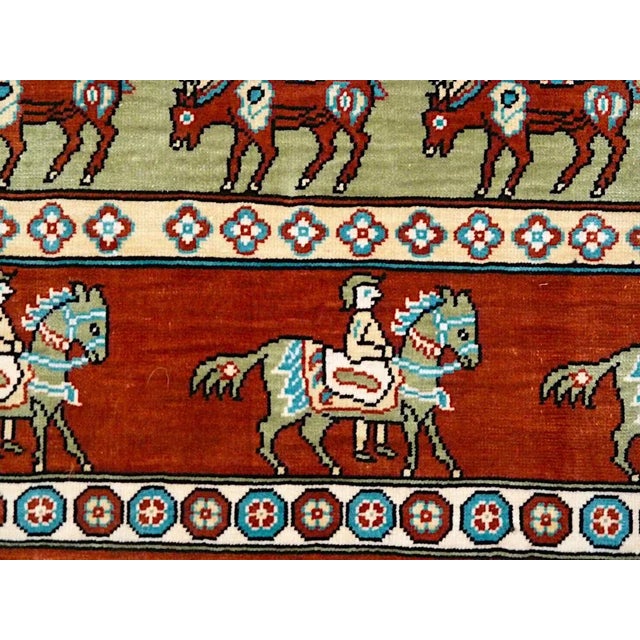 Turkish Hereke Pasyryk Pattern Rug, 1970s For Sale - Image 10 of 11