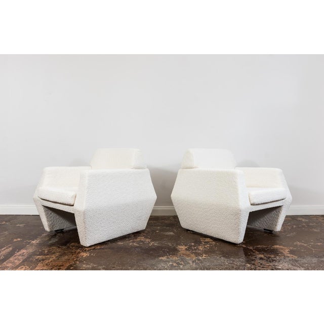 Vintage Geometric Armchairs from LFM, Poland, 1970s, Set of 2 For Sale - Image 10 of 16