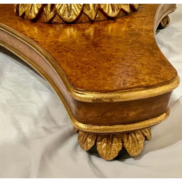 Cinnamon Biedermeier Table Carved Giltwood Marquina Marble Top. Invitinghome. For Sale - Image 8 of 12