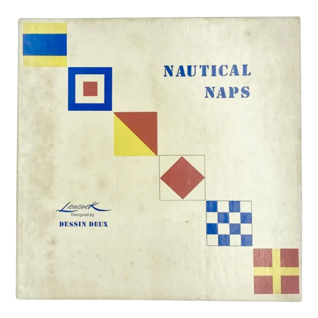 Box Set of 12 Leacock Linen Nautical Naps Cocktail Napkins | Chairish