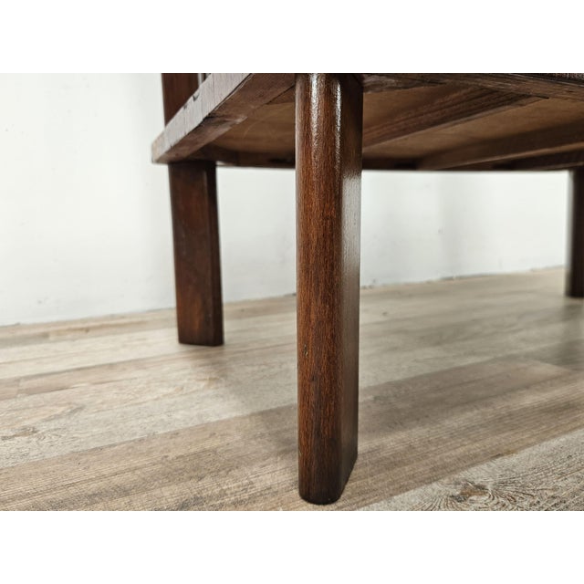 Art Deco Style Walnut Coffee Table, 1950s For Sale - Image 14 of 15