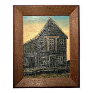 1962 Oil on Canvas Painting “Chinese Masonic Temple" by Andrew William Vachon s.j.