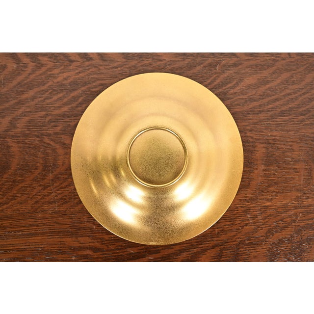 Tiffany Studios New York Bronze Doré Shallow Bowl or Plate With Decorative Border For Sale - Image 10 of 13