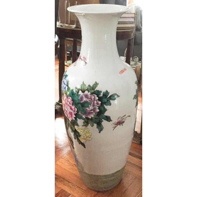Large Vintage Chinese Porcelain Floor Vase Chairish