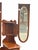 Antique Art Nouveau Burled Walnut Ladies Dresser With Oval Folding Mirrors For Sale - Image 10 of 11