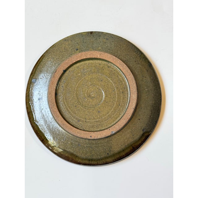 Mid 20th C. Eric Norstad Studio Pottery Slip Decorated Shallow Bowl For Sale In Seattle - Image 6 of 9